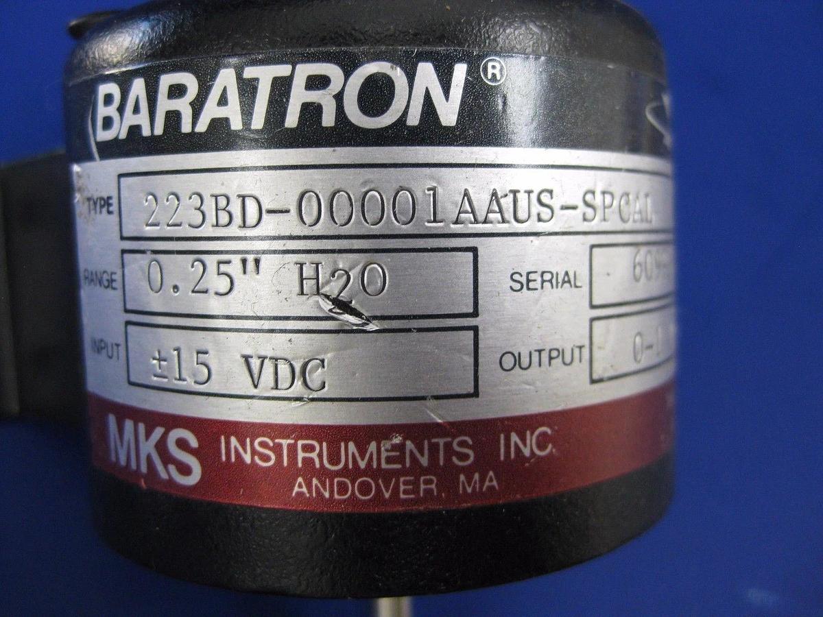 Used MKS Baratron 223BD-00001AAUS-SPCAL Pressure Transducer, Used