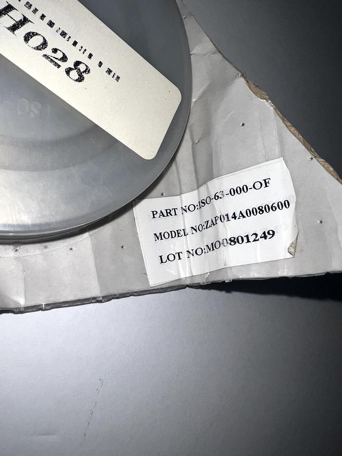 Used Norcal ISO 63 BF DIASAH028 ISO-63-000-OF Blank Off Plate stainless steel, New