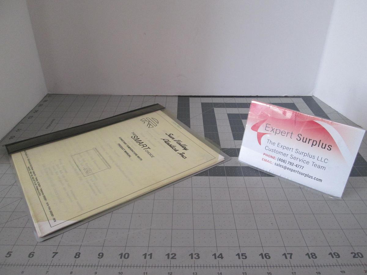 Used Sun Valley Plastics, Constant Temperature Bath Product Manual, Used