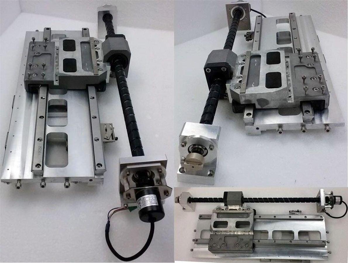 Used TEL Tokyo Electron Horizontal Transfer Motor Drive and Guide Rail Plate, Used