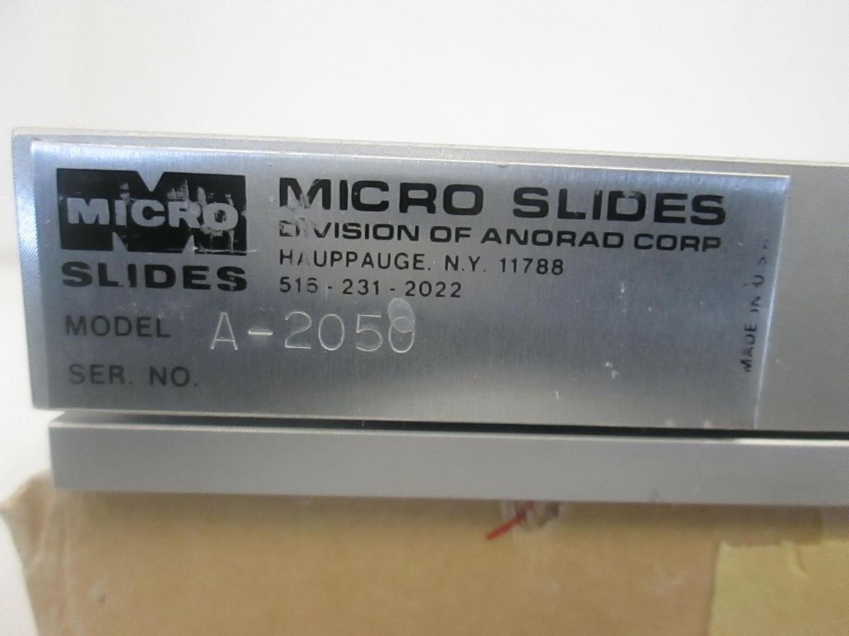 Used Micro Slides, Ball Bearing Slide Stage, A-2050, New No Box