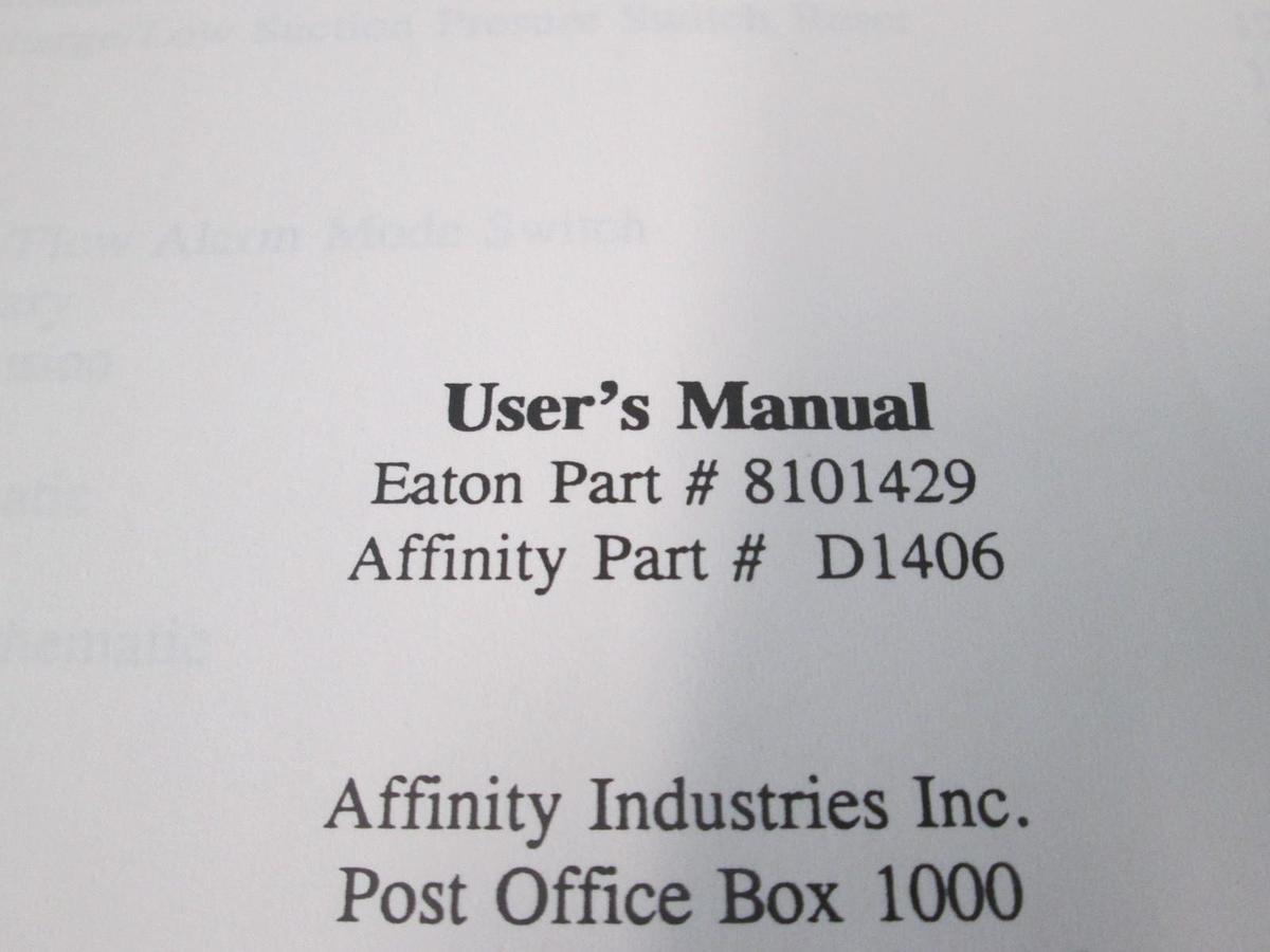 Used Eaton Corporation, Disk Chiller, 1907323, User's Manual, Used