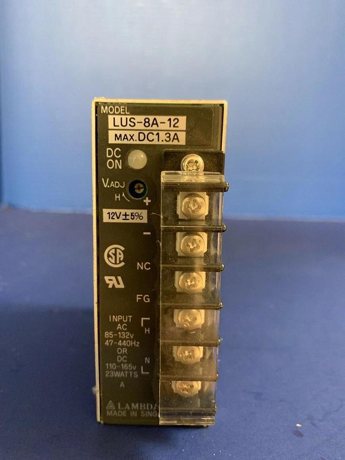 Used Lambda LUS-8A-12, Power Supply, 1.3 A, 85-132VAC or 110-165VDC, Used