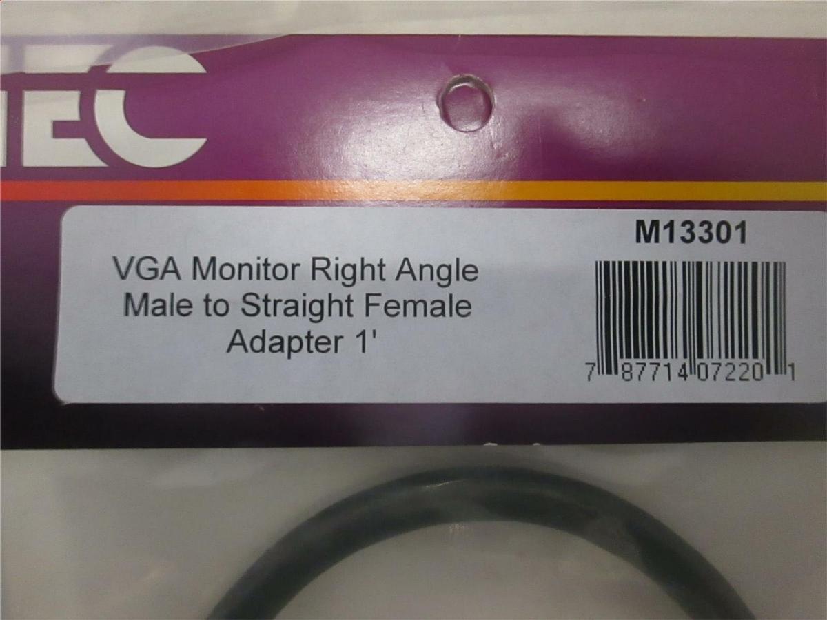 IEC, VGA Monitor Right Angle, M13301, New, Lot of 7