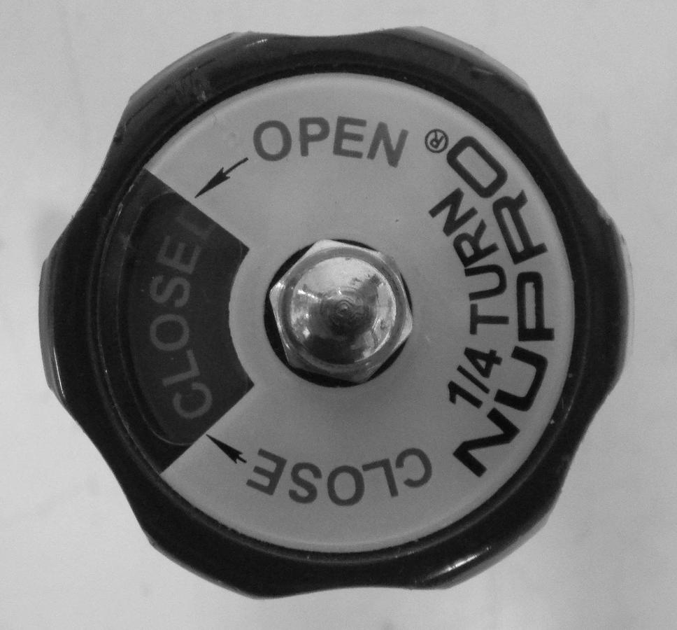 Used Nupro 6LV-DAVR4-P-GR 1/4 Turn Valve, 1/4" MVCR/MVCR, Used