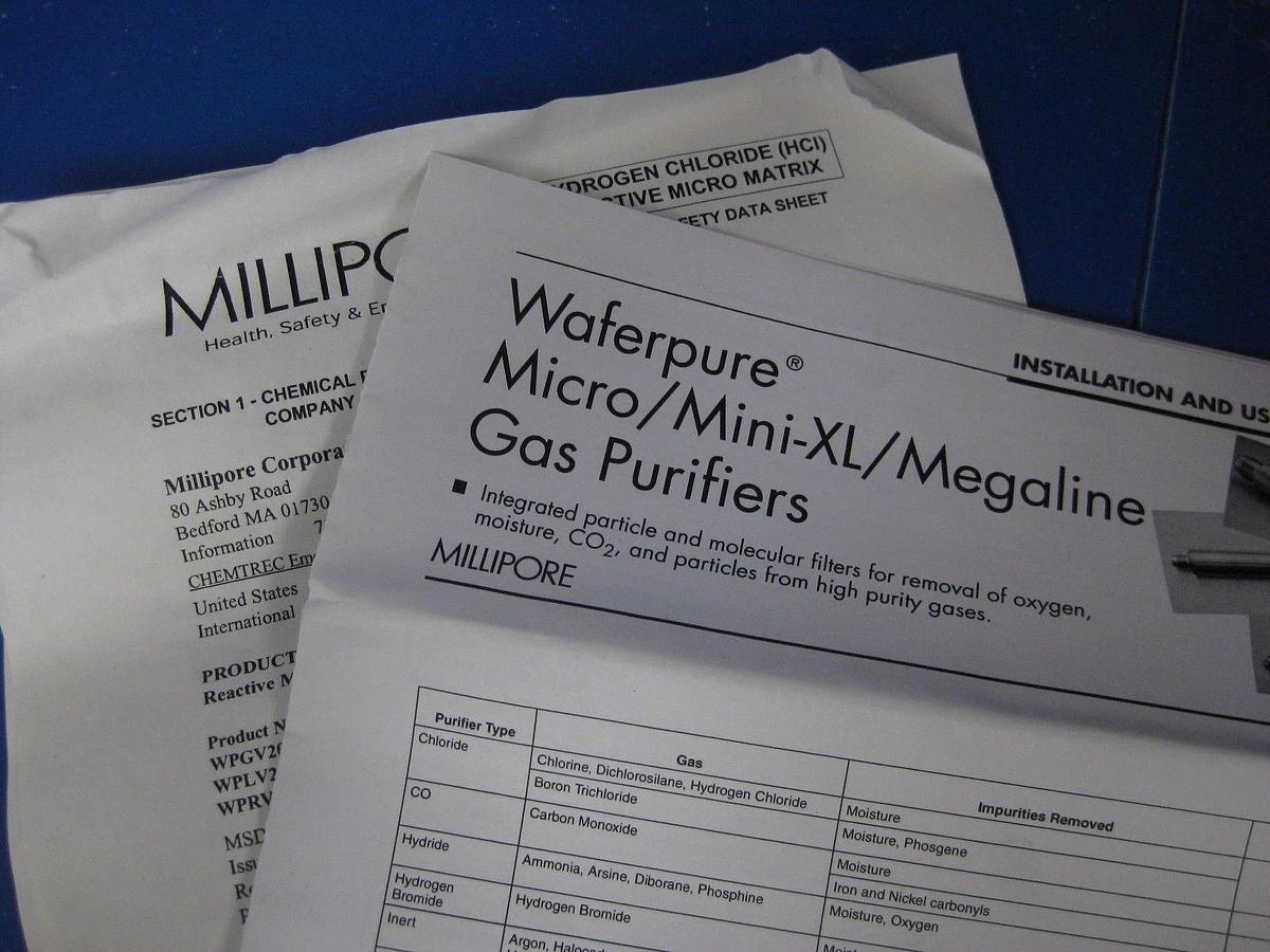 Used Millipore WPLV202SI Wafepure Megaline Purification With Hardware, New in Package