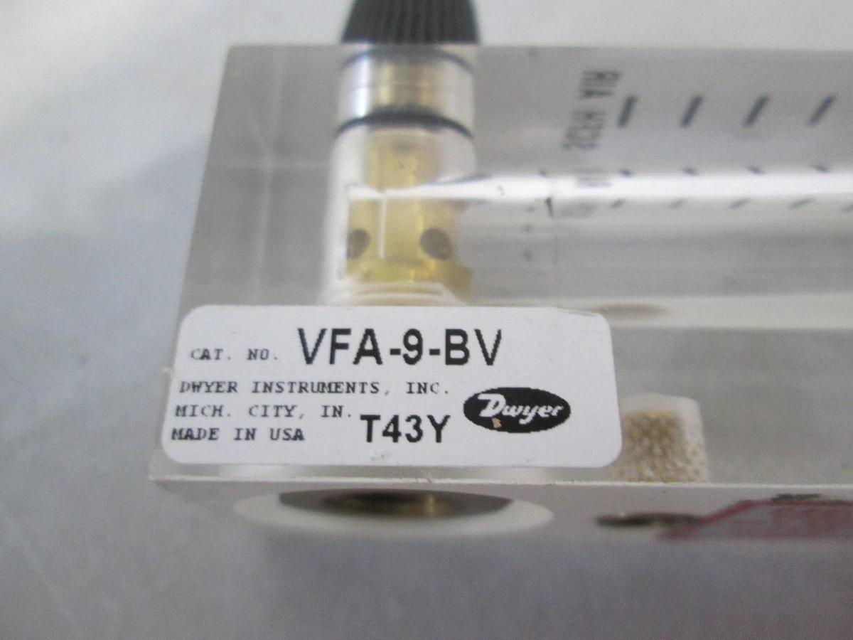 Used Dwyer, VFA-9-BV, Visi-Float, 0-200 SCFH Air, Flowmeter, Used