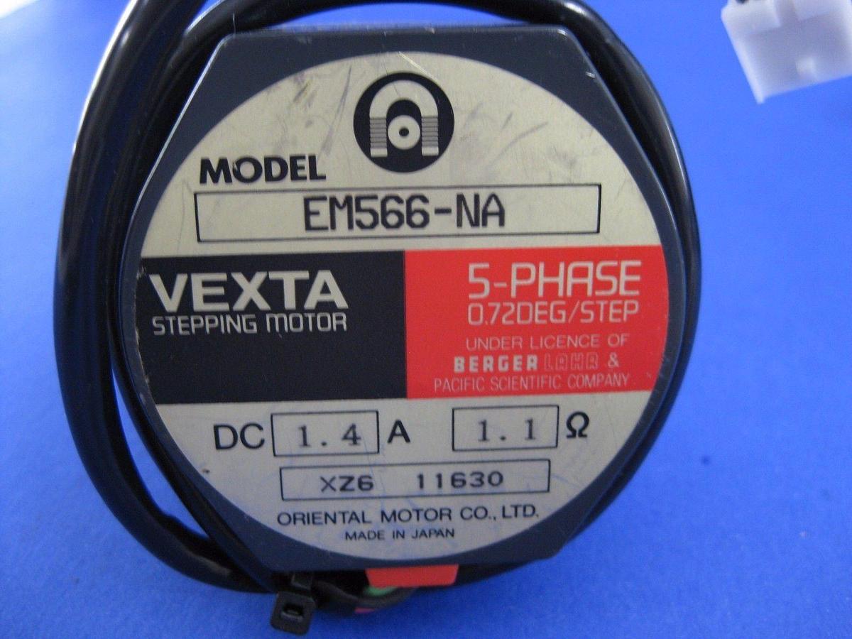 Used VEXTA Stepping Motor EM566-NA 5 Phase, 1.4A, 1.1O - Lot of 5 Used
