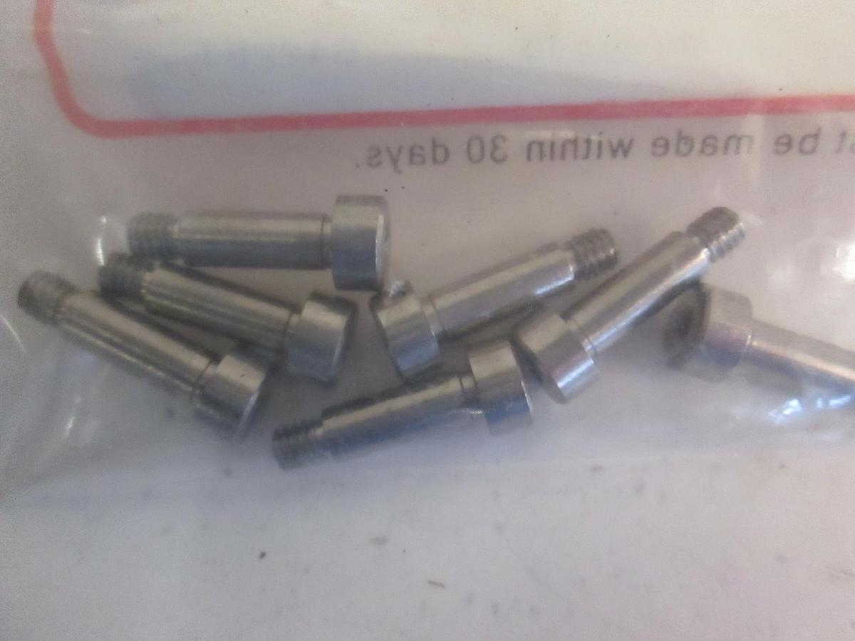 Used Olander, 3/16 X 1/2 8-32 SKT SHLDR SCR, 303SST, New, Lot of 7