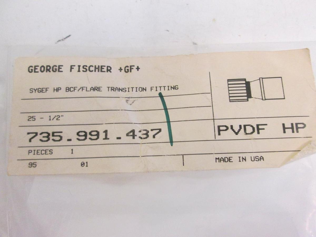 Used George Fischer +GF+, SYGEF HP BCF/Flare Transition Fitting, 735.991.437, NIP
