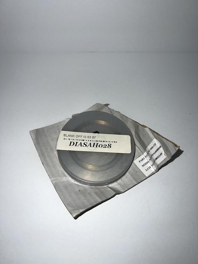 Used Norcal ISO 63 BF DIASAH028 ISO-63-000-OF Blank Off Plate stainless steel, New