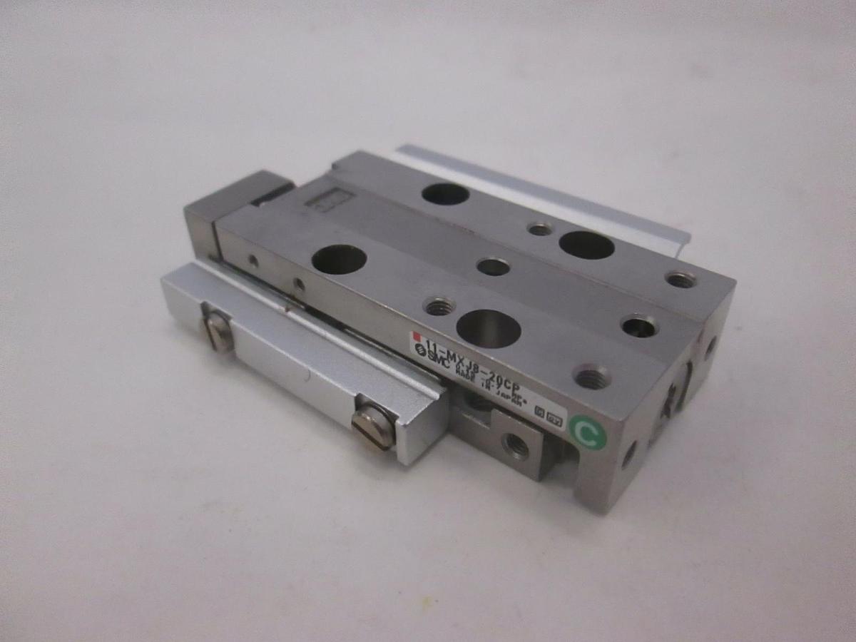Used SMC, 11-MXJ8-20CP, Air Cylinder Linear Slide Actuator, Used