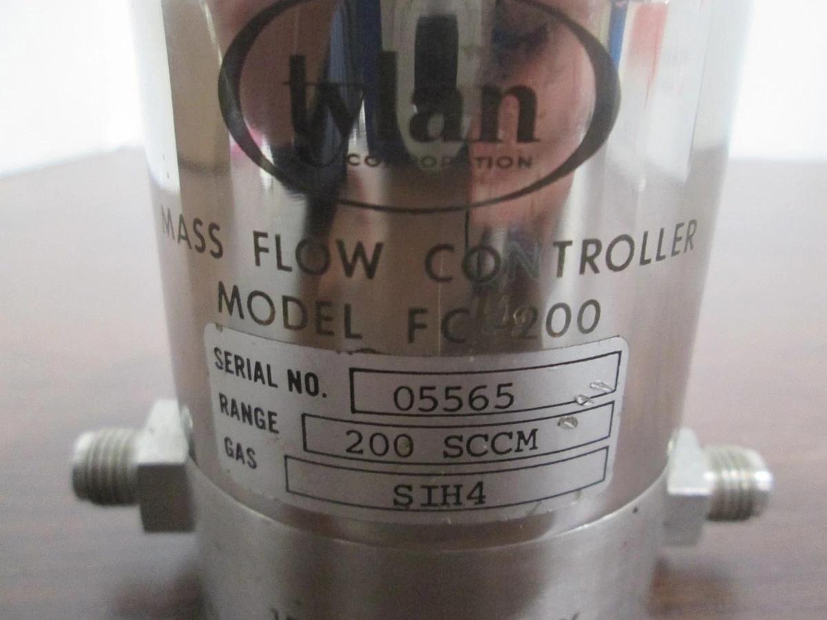 Used Tylan, Mass Flow Controller, FC-200, 200 SCCM, SIH4, Used