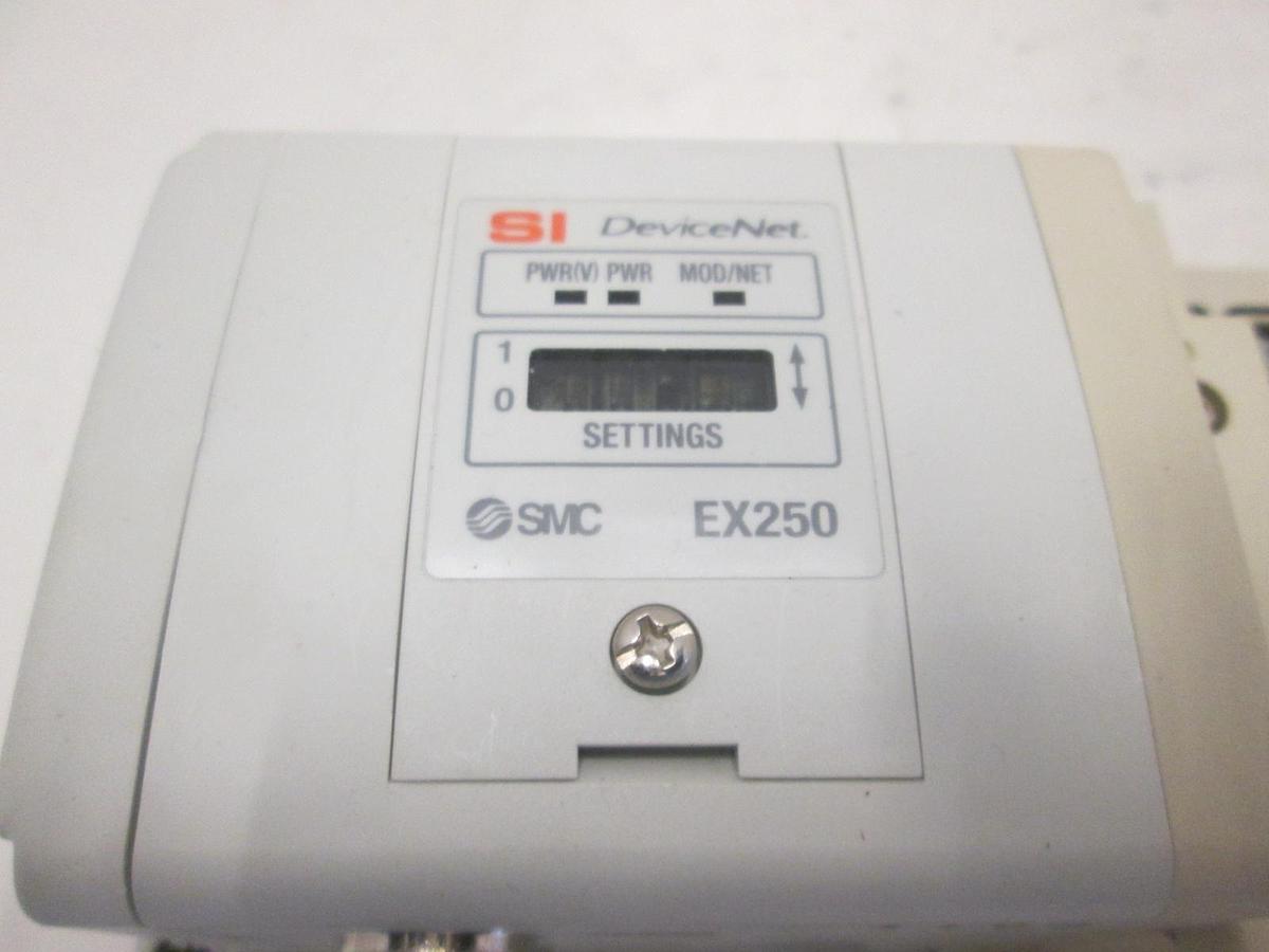 Used SMC, EX250, DeviceNet Interface Module Assy w/ 7 Position No Valve, Used