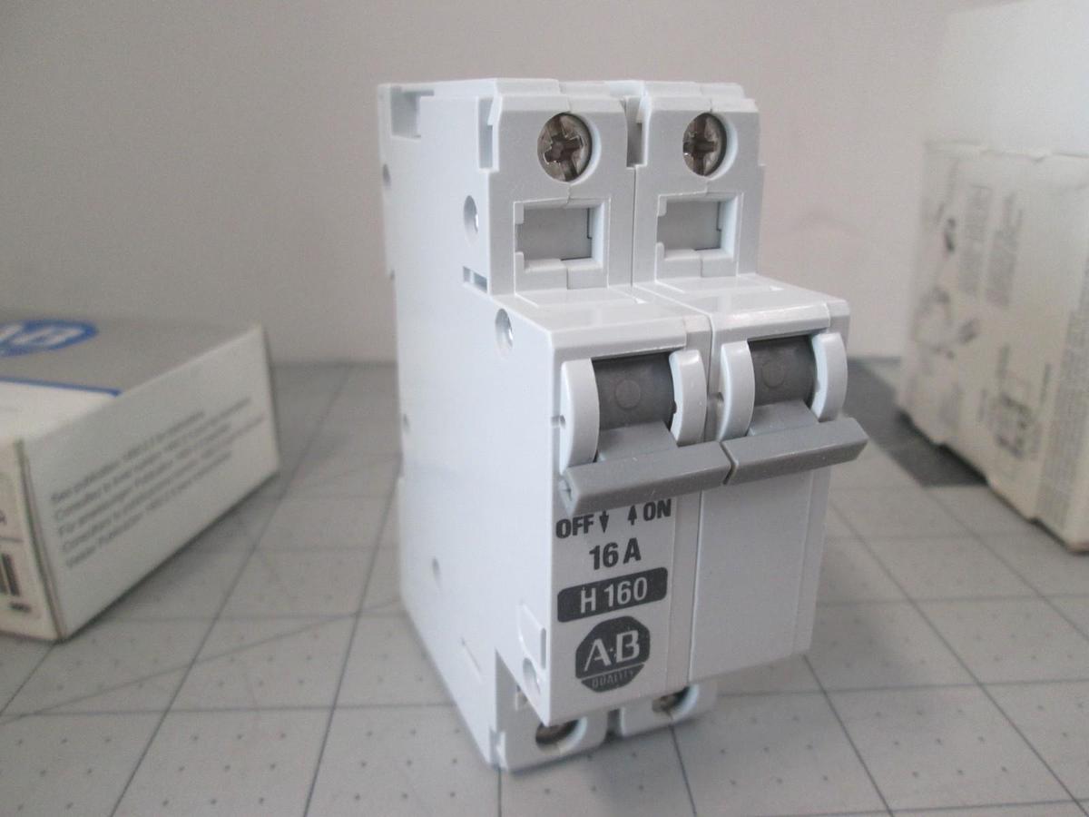 Allen Bradley, 1492-CB2H160, 2 Pole Circuit Breaker, New, Lot of 2