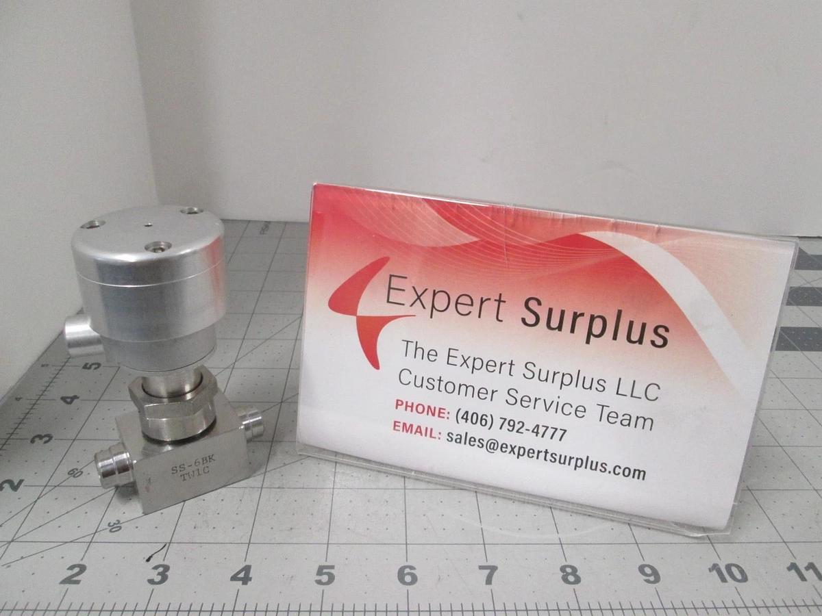 Swagelok SS-6BK-TW1C Bellows Valve, Butt Weld, New