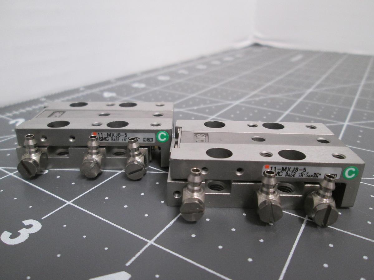 Used SMC 11-MXJ8-5 Air Slide Table Lot of 2
