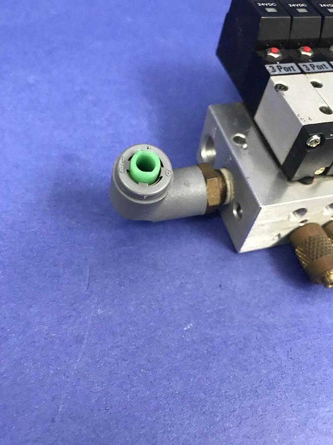 Used Humphrey HA040E1 Solenoid Valve, 11 Valves, Manifold Mounted, Used
