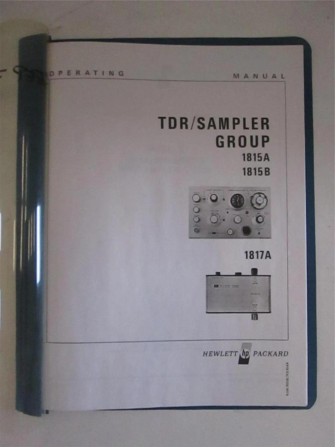 Used HP TDR/Sampler Group 1815A/1815B/1817A OperatingManual, Used