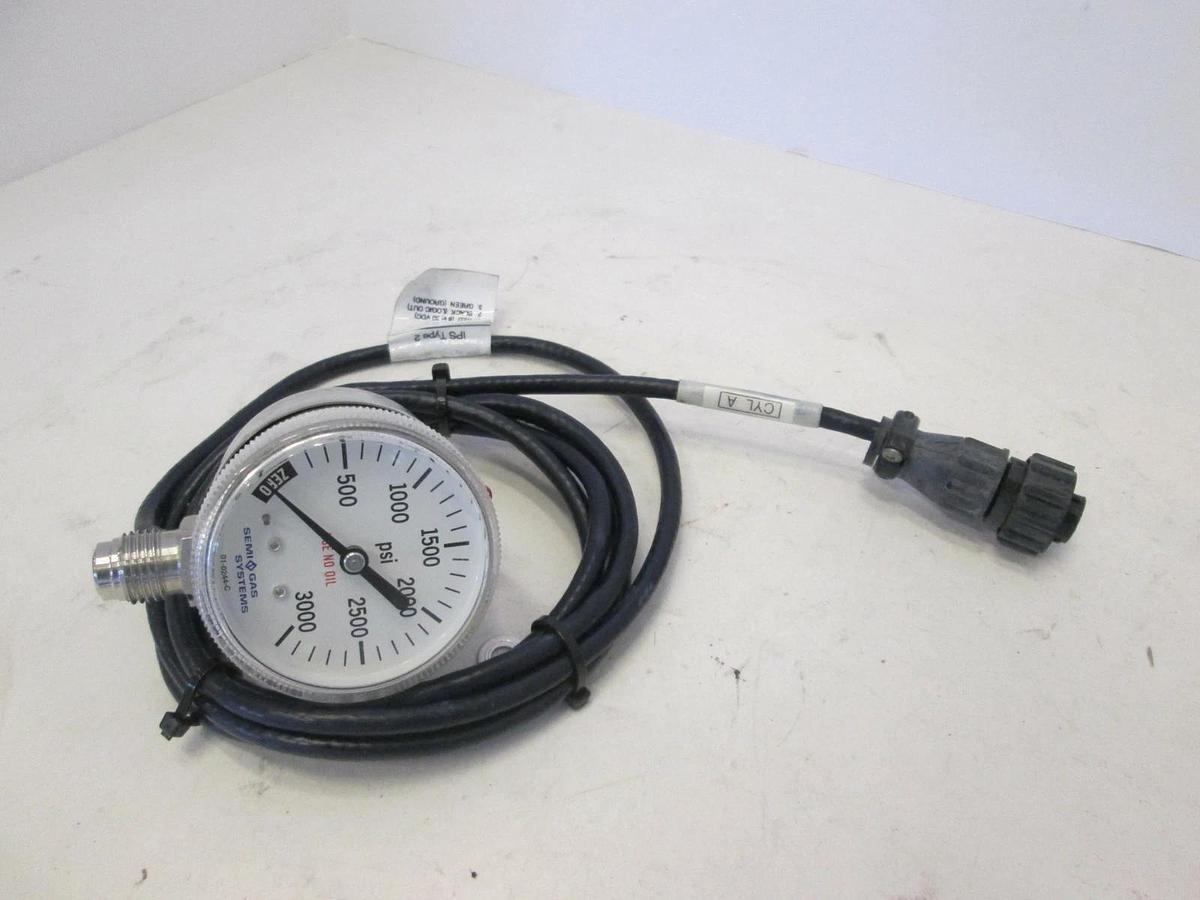 Used Semi Gas, IPS 122, SPAN, 0-3000 PSI, VCR 1/4 with connector