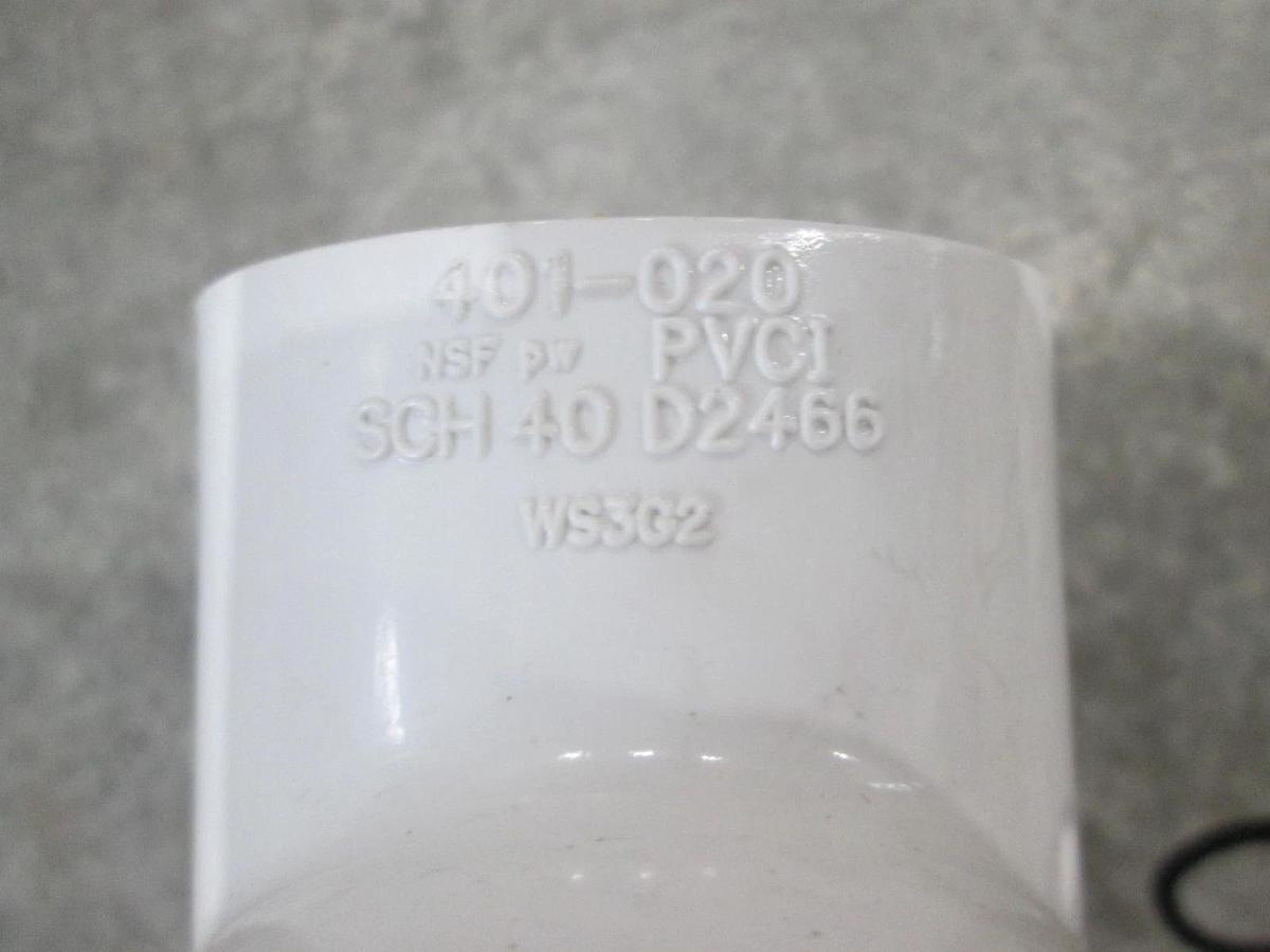 Spears, SCH 40 D2466, 401-020, 2", White Tee Fitting, New, Lot of 2
