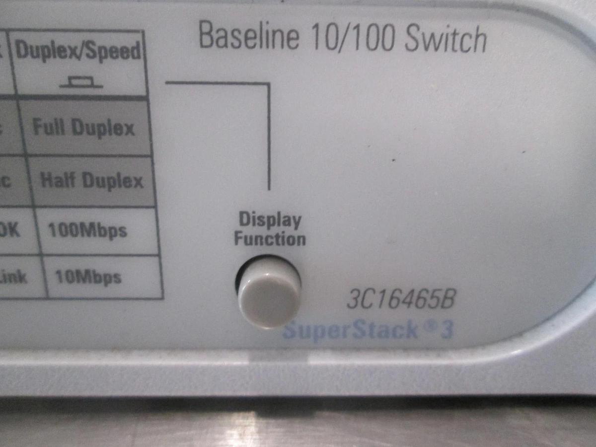 Used 3Com, 24 Port Switch, SuperStack, 3C16465B, Ethernet Switch, Used