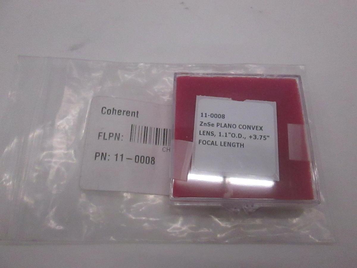 Coherent, 11-0008, ZnSe Plano Convex Lens, 1/1"O.D., +3.75" Focal Length, New