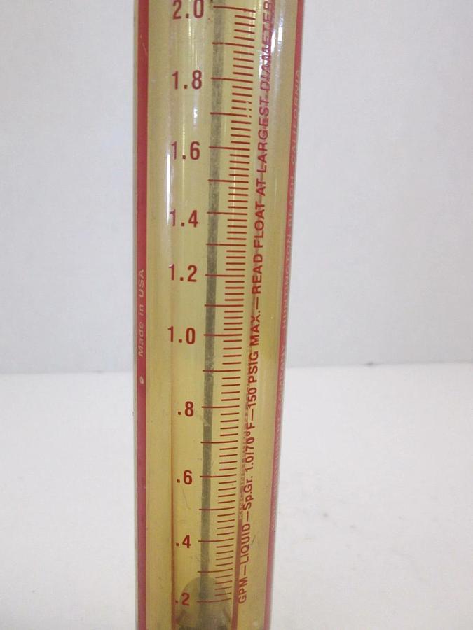 Used King Instrument Tube Flow Meter, K72-5/1, Used
