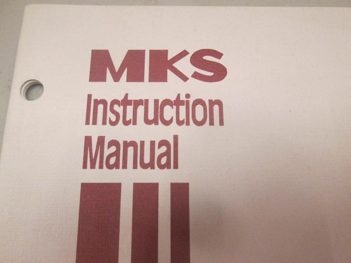 Used MKS, Type 127A/128A Pressure Gauge Instruction Manual, 110660-P1, Used