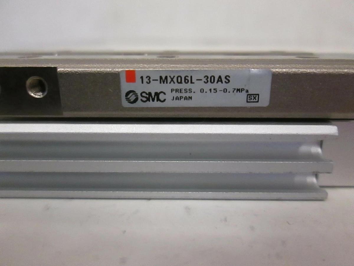 Used SMC, 13-MXQ6L-30AS, Air Cylinder Linear Slide Actuator Table, Used