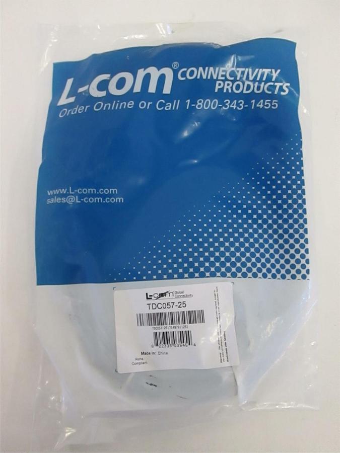 Used L-Com, TDC057-25, Flat Phone Cable, New