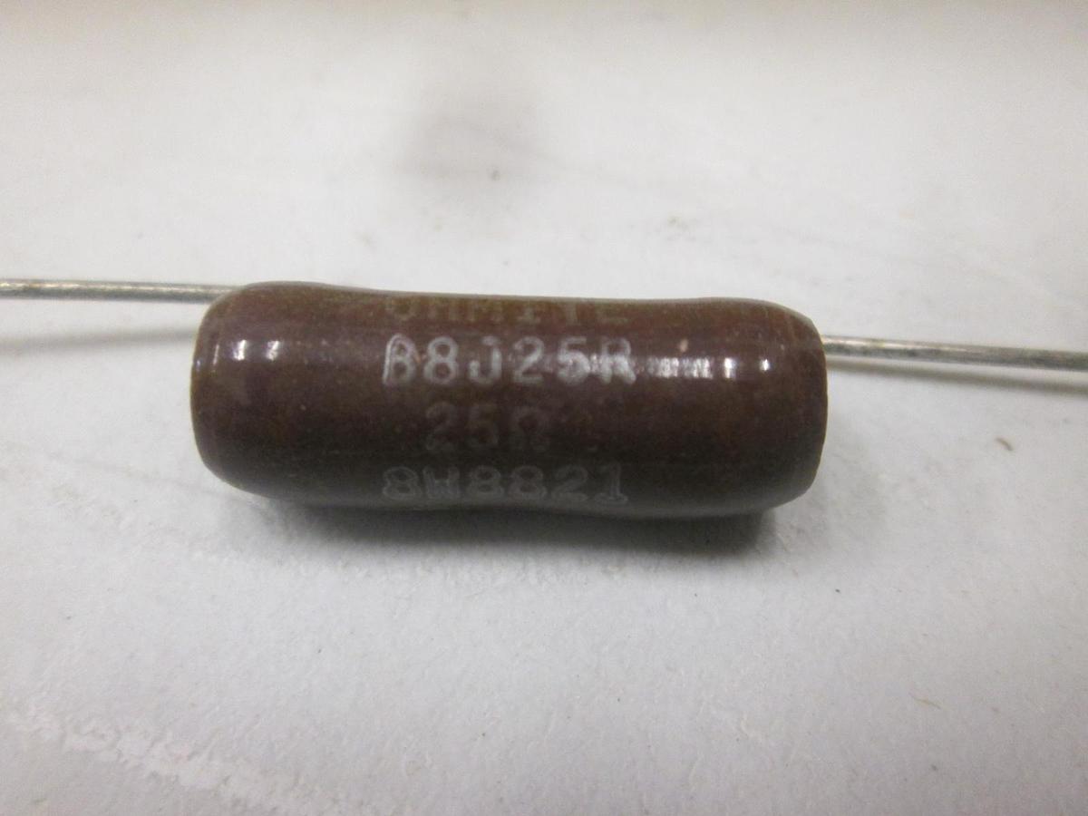 Used Ohmite, B8J 25R, Power Resistor, 8W, 25 Ohms, New, Lot of 63