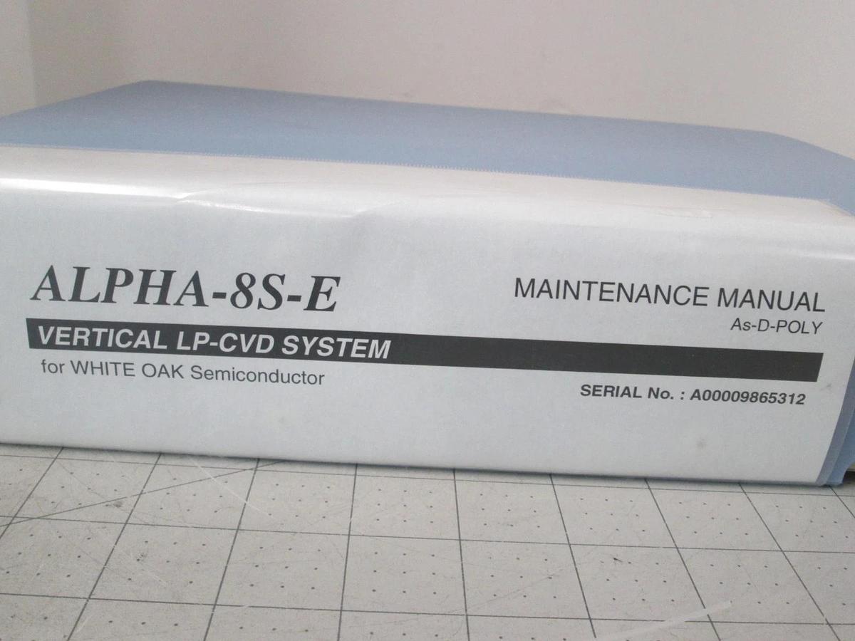 Used TEL Tokyo, ALPHA-8S, Maintenance Manual, As-D-Poly, Used