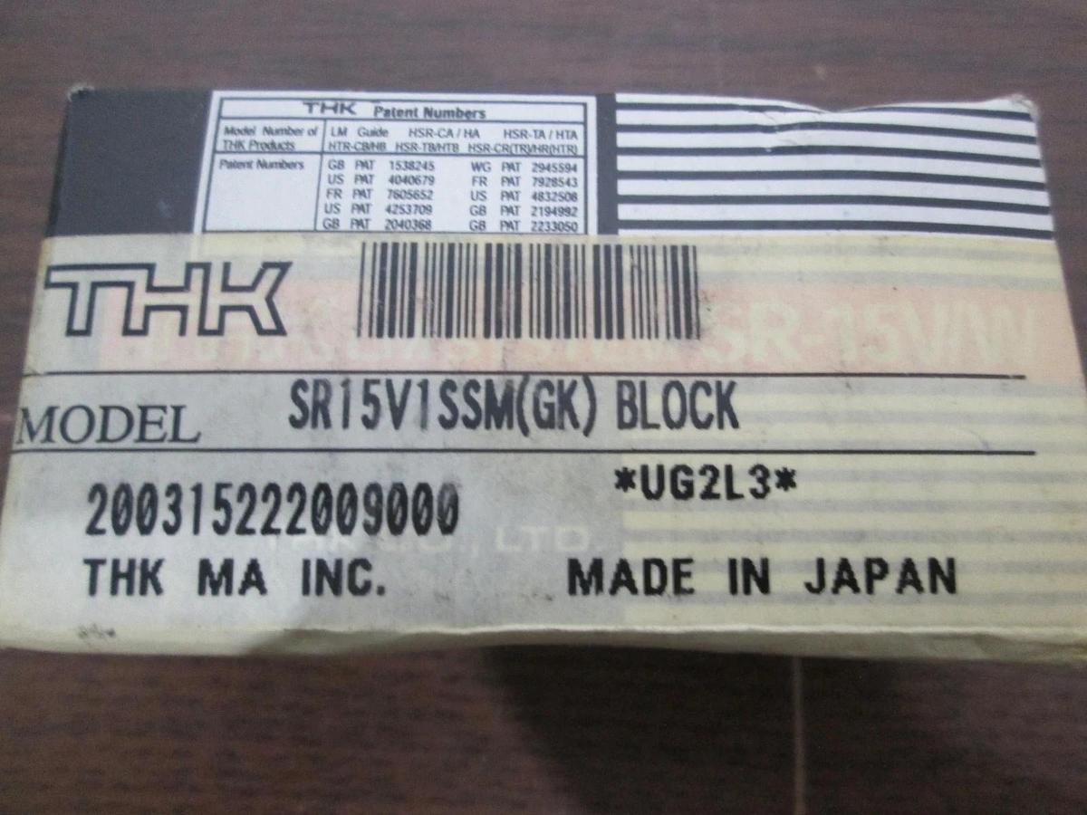 THK, SSR15V1SSM (GK) Block, Linear Guide Block, New