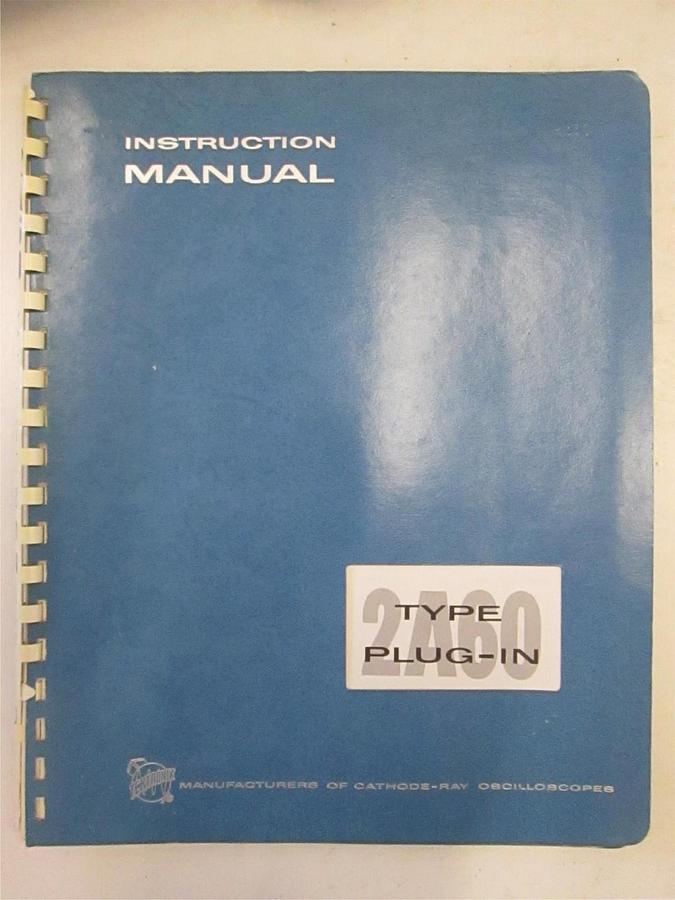 Used Tectronix Type 2A60 Plug-In Instruction Manual, Used