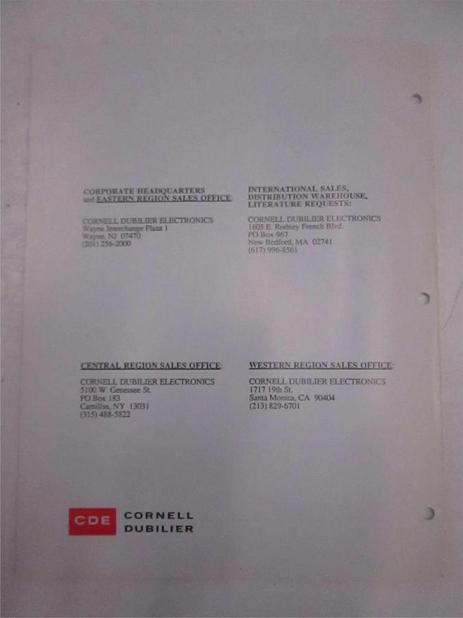 Used Cornell Dubilier Aluminum Electrolytic Capacitors, Used