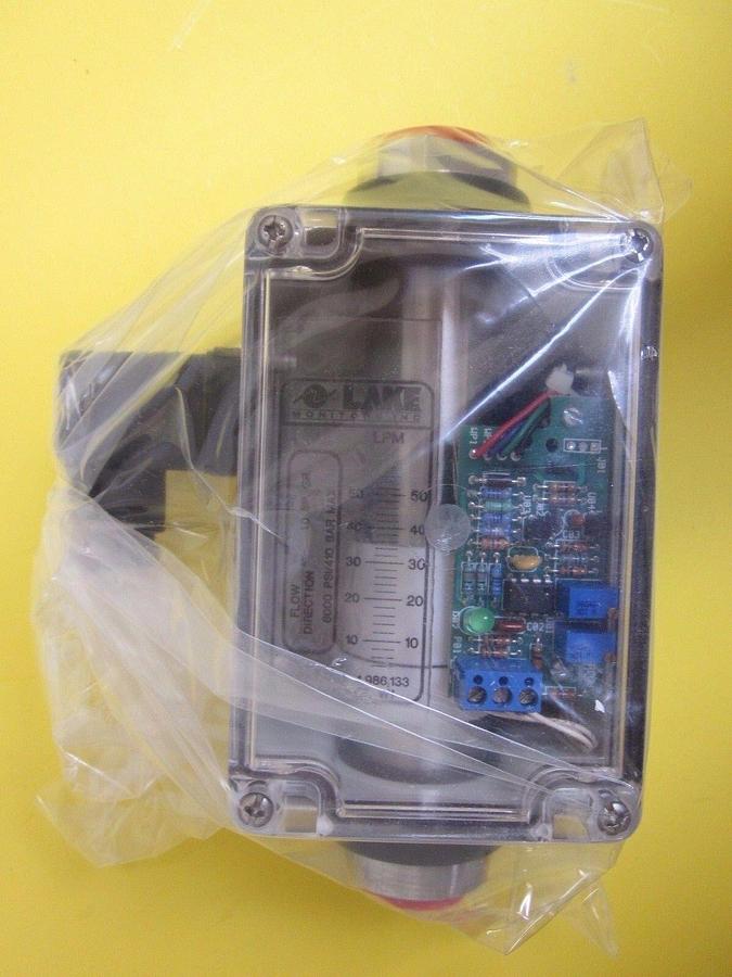 Lake Monitors Inline Flow Rate Meter/Transmitter R3S7WB15-LPM, AMAT #1040-01109