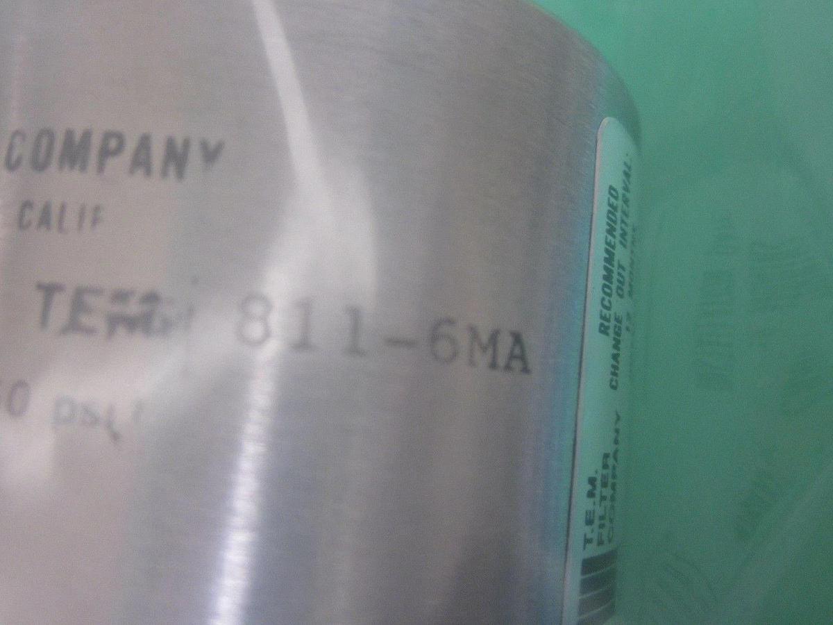 T.E.M. Gas Filter TEM-811-6MA, 3/8" Compression Seal, Teflon Membrane