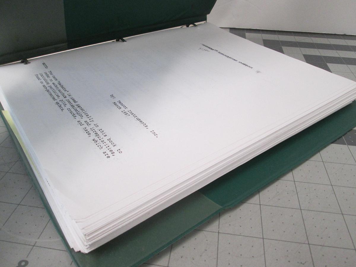 Used Tencore, Prometrix, Surfscan 4500 Applications Handbook, Used