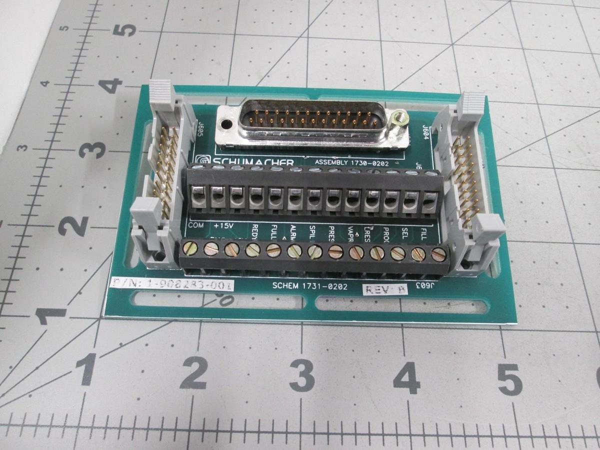 Used Schumacher, 1730-0202, Breakout, Transfill PCB Assy, New