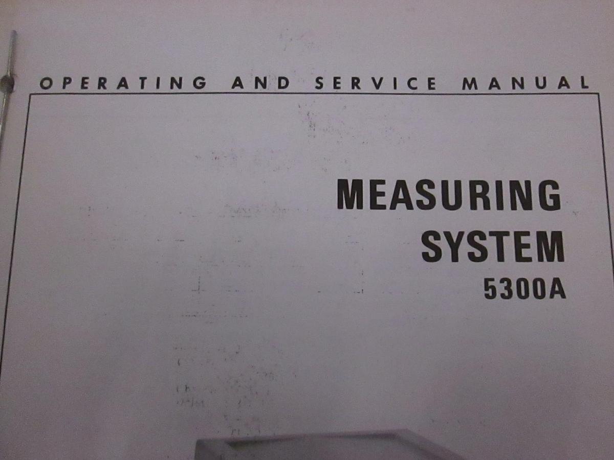 Used HP Measuring System 5300A Operating and Service Manual, Used