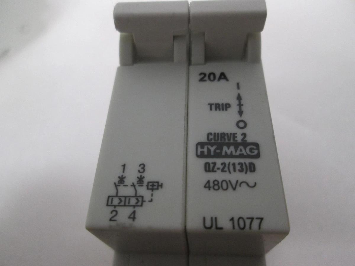 CBI, Hy-Mag QZ-2(12)D, Circuit Breaker, 20A, 480V, UL 1077, New, Lot of 2
