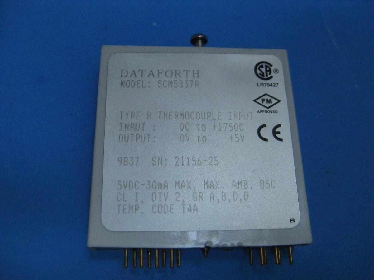 Used DATAFORTH SCM5B37 TYPE R Linearized Thermocouple Input Module - Used