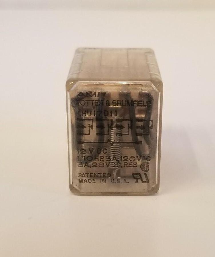 Used POTTER & BRUMFIELD KHU17D11 Relay, 3A, 28 VDC, Lot of 2