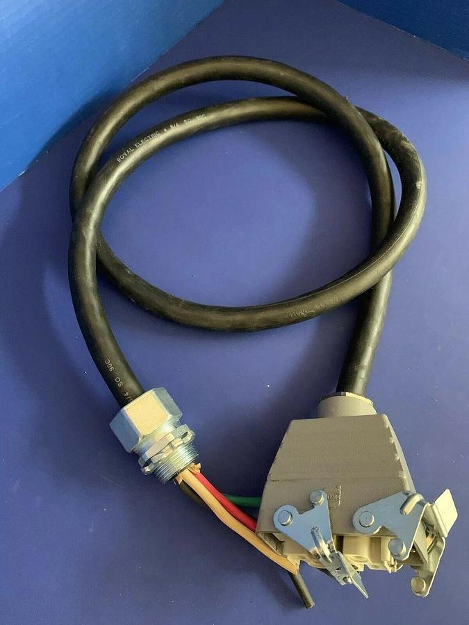 Used BOC Edwards IQ Pump Electrical Power Cord w/ Harting Han-K42F, Used