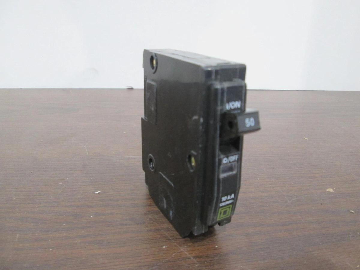 Used Square D, Type HACR, AD-7665, Single Pole Circuit Breaker, 50A, Used