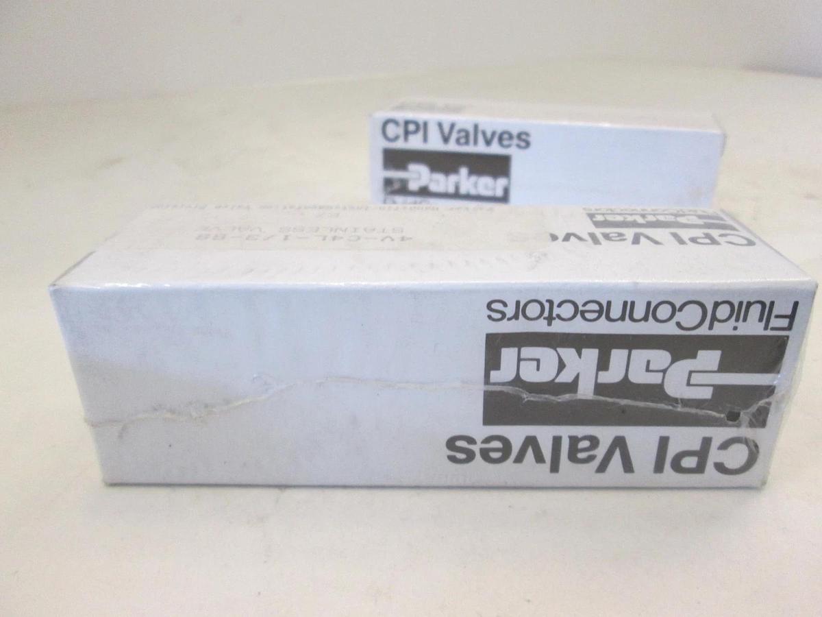 Used Parker, 4V-C4L-1/3-SS, Check Valve, New Unopened, Lot of 2