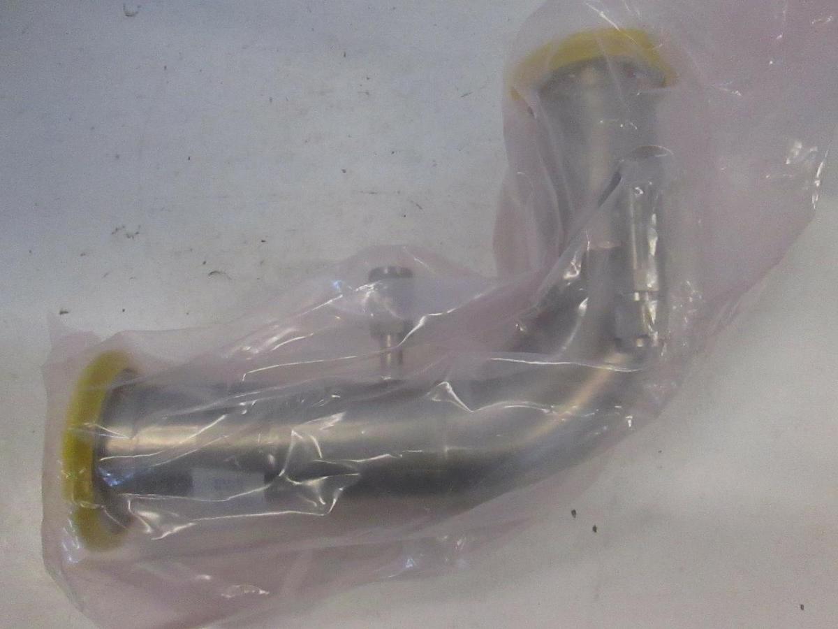 Used AMAT, 0050-37209, Stainless Steel Elbow Vacuum Tube with Single Port, New
