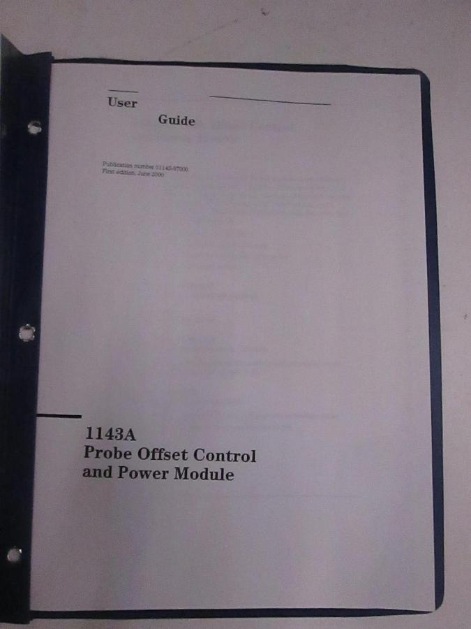 Used HP 1143A Probe Offset Control and Power Module User's Guide, Used