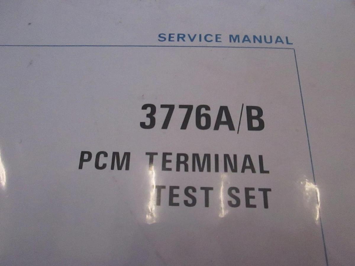 Used HP 3776A/B PCM Terminal Test Set Service Manual, Used